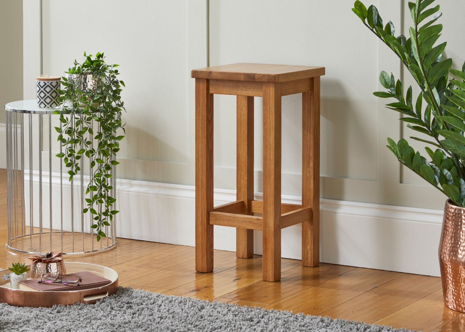 Baltic Solid Oak Bar Stool Timber Seat - £30 OFF FLASH SALE Baltic Solid Oak Bar Stool Timber Seat - £30 OFF FLASH SALE