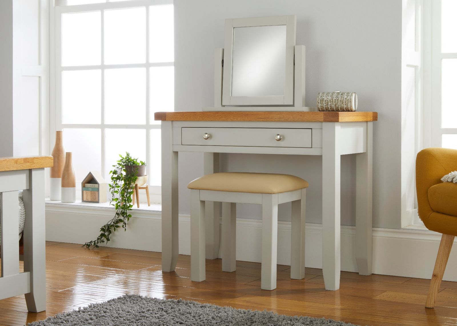 Cheshire Grey Painted Dressing Table / Home Office Desk - £30 OFF SUMMER SALE Cheshire Grey Painted Dressing Table / Home Office Desk - £30 OFF SUMMER SALE