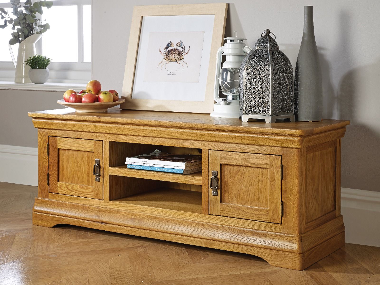Farmhouse Large Oak Fully Assembled TV Unit - SUMMER SALE Farmhouse Large Oak Fully Assembled TV Unit - SUMMER SALE