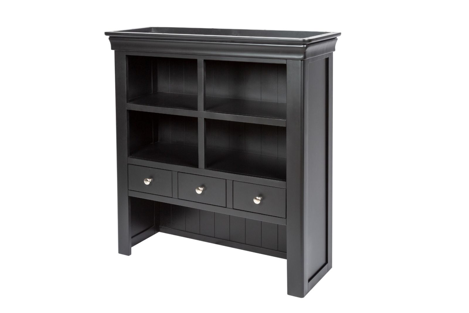 Toulouse 100cm Black Painted Hutch Unit for combining with sideboard Toulouse 100cm Black Painted Hutch Unit for combining with sideboard