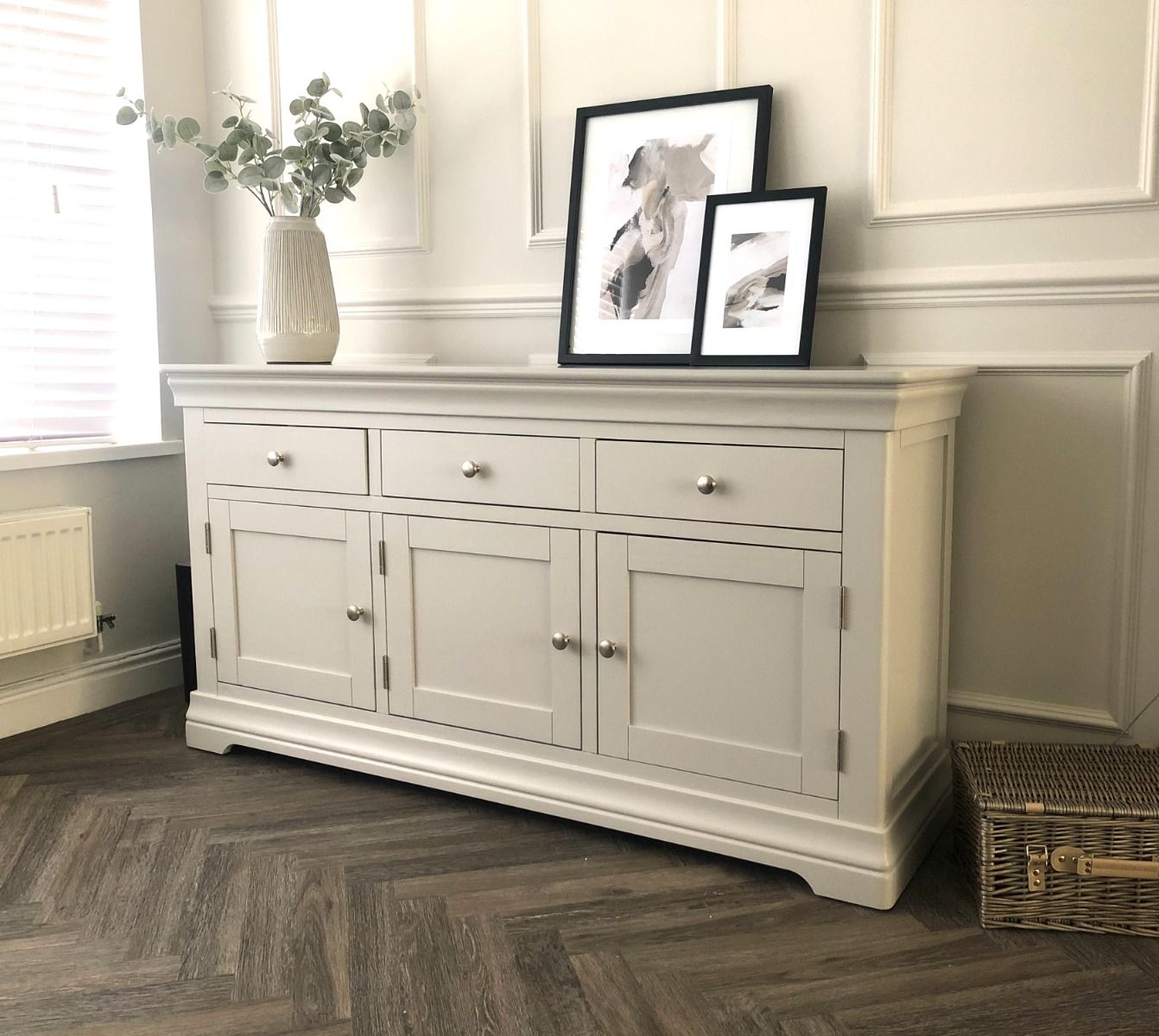 Toulouse Grey Painted 160cm Large Assembled Sideboard - SUMMER SALE Toulouse Grey Painted 160cm Large Assembled Sideboard - SUMMER SALE