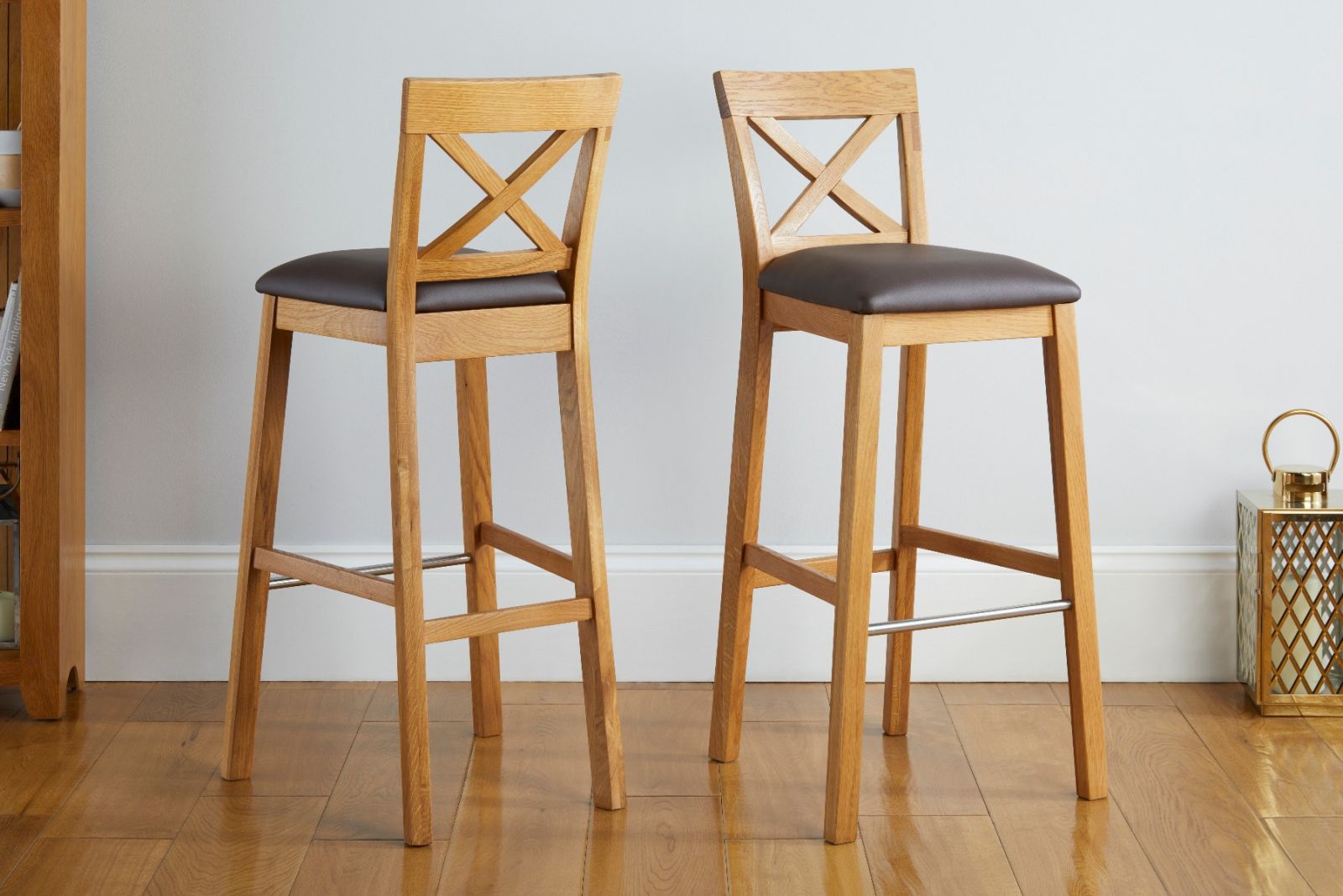 Java Cross Tall Oak Fully Assembled Kitchen Bar Stool - £30 OFF FLASH SALE Java Cross Tall Oak Fully Assembled Kitchen Bar Stool - £30 OFF FLASH SALE