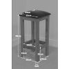 Baltic Solid Oak Brown Leather Kitchen Stool - £20 OFF SUMMER SALE - 6