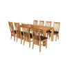 Cambridge 180cm Oak Dining Table 8 Chelsea Brown Leather Oak Chair Set - SUMMER SALE - 4 Cambridge 180cm Oak Dining Table 8 Chelsea Brown Leather Oak Chair Set - SUMMER SALE - 4