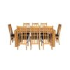 Cambridge 180cm Oak Dining Table 8 Chelsea Brown Leather Oak Chair Set - SUMMER SALE - 5 Cambridge 180cm Oak Dining Table 8 Chelsea Brown Leather Oak Chair Set - SUMMER SALE - 5