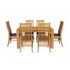 Cambridge 140cm Oak Table 6 Lichfield Brown Leather Chair Set - 7 Cambridge 140cm Oak Table 6 Lichfield Brown Leather Chair Set - 7
