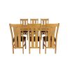 Oak Dining Set Cambridge 140cm Oak Table 6 Churchill Brown Leather Chairs - SUMMER SALE - 4 Oak Dining Set Cambridge 140cm Oak Table 6 Churchill Brown Leather Chairs - SUMMER SALE - 4