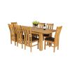 Caravella 230cm Extending Oak Table 8 Churchill Brown Leather Oak Chair Set - 2 Caravella 230cm Extending Oak Table 8 Churchill Brown Leather Oak Chair Set - 2