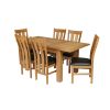 Caravella 170cm Extending Oak Table 6 Churchill Brown Leather Chair Set - SUMMER MEGA DEAL - 3 Caravella 170cm Extending Oak Table 6 Churchill Brown Leather Chair Set - SUMMER MEGA DEAL - 3