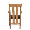 Churchill Brown Leather Oak Carver Dining Chair - £20 OFF SUMMER SALE - 7