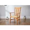 Churchill Cream Leather Oak Carver Dining Chair - SUMMER SALE - 2 Churchill Cream Leather Oak Carver Dining Chair - SUMMER SALE - 2