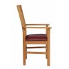 Churchill Red Leather Oak Carver Dining Chair - SUMMER SALE - 6 Churchill Red Leather Oak Carver Dining Chair - SUMMER SALE - 6