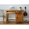 Country Oak Single Pedestal Computer Home Office Desk - SUMMER SALE - 3 Country Oak Single Pedestal Computer Home Office Desk - SUMMER SALE - 3