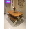 140cm Cream Painted Country Oak Dining Table Oval Corners - £80 OFF SUMMER SALE - 2