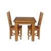 Country Oak 80cm Oak Table and 2 Grasmere Oak Seat Chair Set - SUMMER SALE - 3 Country Oak 80cm Oak Table and 2 Grasmere Oak Seat Chair Set - SUMMER SALE - 3