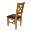 Windermere Cross Back Oak Dining Chair With Brown Leather Seat - £20 OFF SUMMER SALE - 7