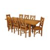 Country Oak 230cm Extending Oak Table and 8 Grasmere Timber Seat Chair Set - 2 Country Oak 230cm Extending Oak Table and 8 Grasmere Timber Seat Chair Set - 2