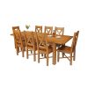 Country Oak 230cm Extending Oak Table and 8 Grasmere Timber Seat Chair Set - 4 Country Oak 230cm Extending Oak Table and 8 Grasmere Timber Seat Chair Set - 4