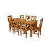 Country Oak 230cm Extending Oak Table and 8 Grasmere Timber Seat Chair Set - 5 Country Oak 230cm Extending Oak Table and 8 Grasmere Timber Seat Chair Set - 5