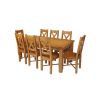 Country Oak 230cm Extending Oak Table and 8 Grasmere Timber Seat Chair Set - 7 Country Oak 230cm Extending Oak Table and 8 Grasmere Timber Seat Chair Set - 7