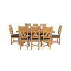 Country Oak 230cm Cross Leg Table and 8 Grasmere Brown Leather Chairs Set - SUMMER SALE - 7 Country Oak 230cm Cross Leg Table and 8 Grasmere Brown Leather Chairs Set - SUMMER SALE - 7