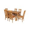 Country Oak 180cm Extending Cross Leg Square Table and 6 Chelsea Timber Seat Chairs - 3 Country Oak 180cm Extending Cross Leg Square Table and 6 Chelsea Timber Seat Chairs - 3