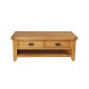 Country Oak Large 4 Drawer Coffee Table With Shelf - SUMMER SALE - 13