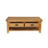 Country Oak Large 4 Drawer Coffee Table With Shelf - SUMMER SALE - 14