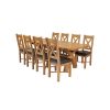 Country Oak 280cm Extending Cross Leg Oval Table and 8 Grasmere Brown Leather Chairs - SUMMER MEGA DEAL - 3 Country Oak 280cm Extending Cross Leg Oval Table and 8 Grasmere Brown Leather Chairs - SUMMER MEGA DEAL - 3