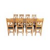 Country Oak 280cm Extending Cross Leg Oval Table and 8 Grasmere Brown Leather Chairs - SUMMER MEGA DEAL - 5 Country Oak 280cm Extending Cross Leg Oval Table and 8 Grasmere Brown Leather Chairs - SUMMER MEGA DEAL - 5