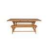 Country Oak 280cm Extending Cross Leg Table and 2 160cm Cross Leg Bench Set - 5 Country Oak 280cm Extending Cross Leg Table and 2 160cm Cross Leg Bench Set - 5