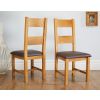 Country Oak 340cm Extending Cross Leg Square Table and 12 Chester Brown Leather Chairs - 7 Country Oak 340cm Extending Cross Leg Square Table and 12 Chester Brown Leather Chairs - 7