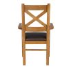 Windermere Cross Back Oak Carver Dining Chair With Brown Leather Seat - £50 OFF FLASH SALE - 6 Windermere Cross Back Oak Carver Dining Chair With Brown Leather Seat - £50 OFF FLASH SALE - 6
