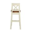 Billy Cross Back Cream Painted Assembled Bar Stool Solid Oak Seat - £60 OFF PRE ORDER SALE - 9 Billy Cross Back Cream Painted Assembled Bar Stool Solid Oak Seat - £60 OFF PRE ORDER SALE - 9