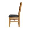 Windermere Cross Back Oak Chair With Black Leather Seat - £30 OFF FLASH SALE - 5