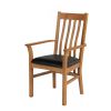 Chelsea Solid Oak Brown Leather Assembled Carver Dining Chair - SUMMER SALE - 3 Chelsea Solid Oak Brown Leather Assembled Carver Dining Chair - SUMMER SALE - 3