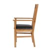 Chelsea Solid Oak Brown Leather Assembled Carver Dining Chair - SUMMER SALE - 6 Chelsea Solid Oak Brown Leather Assembled Carver Dining Chair - SUMMER SALE - 6