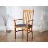 Chelsea Solid Oak Brown Leather Assembled Carver Dining Chair - SUMMER SALE - 2 Chelsea Solid Oak Brown Leather Assembled Carver Dining Chair - SUMMER SALE - 2