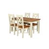 Country Oak 180cm Cream Painted Extending Dining Table and 4 Grasmere Cream Painted Chairs - SUMMER SALE - 6 Country Oak 180cm Cream Painted Extending Dining Table and 4 Grasmere Cream Painted Chairs - SUMMER SALE - 6