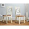 Country Oak 230cm Cream Painted Extending Dining Table and 6 Grasmere Cream Painted Chairs - SUMMER SALE - 2