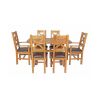 Country Oak 140cm X Leg Oval Table 4 Windermere Brown Leather Chairs and 2 Windermere Carver Chairs - SUMMER SALE - 3 Country Oak 140cm X Leg Oval Table 4 Windermere Brown Leather Chairs and 2 Windermere Carver Chairs - SUMMER SALE - 3