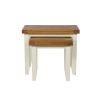 Country Cottage Cream Painted Oak Nest of Two Tables - SUMMER SALE - 5 Country Cottage Cream Painted Oak Nest of Two Tables - SUMMER SALE - 5