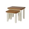 Country Cottage Cream Painted Oak Nest of Two Tables - SUMMER SALE - 6 Country Cottage Cream Painted Oak Nest of Two Tables - SUMMER SALE - 6