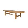 Chateaux 340cm Double Extending Solid Oak Table 10 Chelsea Brown Leather Oak Chair Set - SUMMER SALE - 4
