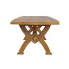 Monastery 300cm Double Extending Solid Oak Table 10 Chelsea Brown Leather Oak Chair Set - SUMMER SALE - 17