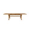 Monastery 300cm Double Extending Solid Oak Table 10 Chelsea Brown Leather Oak Chair Set - SUMMER SALE - 10