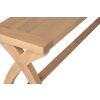 Doveridge 160cm Whitewash Solid Limed Oak Cross Leg Bench - £50 OFF FLASH SALE - 4