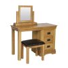 Farmhouse Country Oak Dressing Table Mirror Stool Set - SUMMER SALE - 8 Farmhouse Country Oak Dressing Table Mirror Stool Set - SUMMER SALE - 8