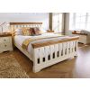 Farmhouse Country Oak Cream Painted Slatted 5 Foot King Size Bed - SUMMER SALE - 2 Farmhouse Country Oak Cream Painted Slatted 5 Foot King Size Bed - SUMMER SALE - 2