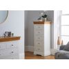 Farmhouse White Painted 5 Drawer Oak Tallboy Chest of Drawers - SUMMER SALE - 2 Farmhouse White Painted 5 Drawer Oak Tallboy Chest of Drawers - SUMMER SALE - 2